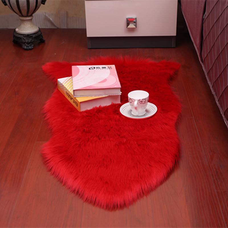 Imitation Australian Wool Plush Carpet Sofa Cushion & Bay Window Mat