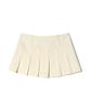 Yuhee Belt Pleats Mini Skirt Cream