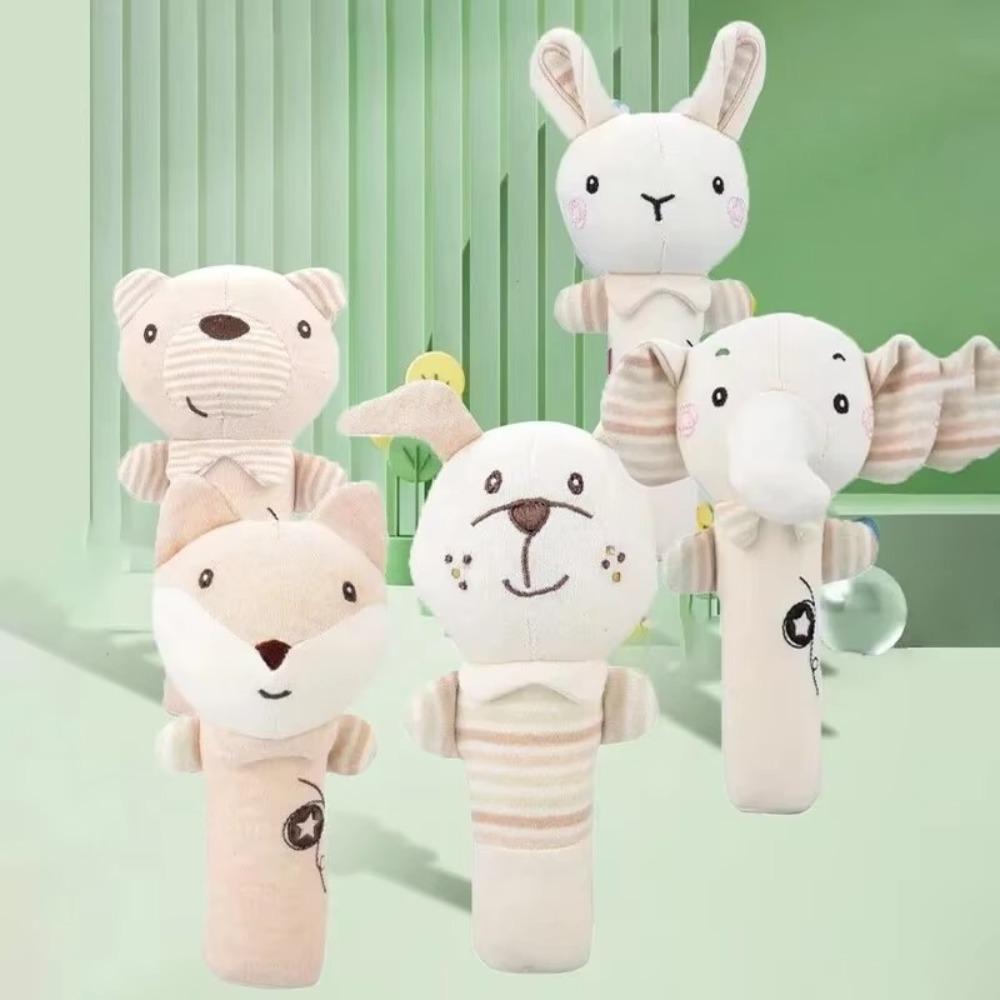 Cartoon Animals Newborn Comfort Toy Soft Infant Rattle Cute Baby Hand Shaker