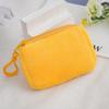 Mini Fashion Plush Square Zipper Coin Purse Card Package Coin Bag Cute Purse Key Earphone Pouch Women Thin Small
