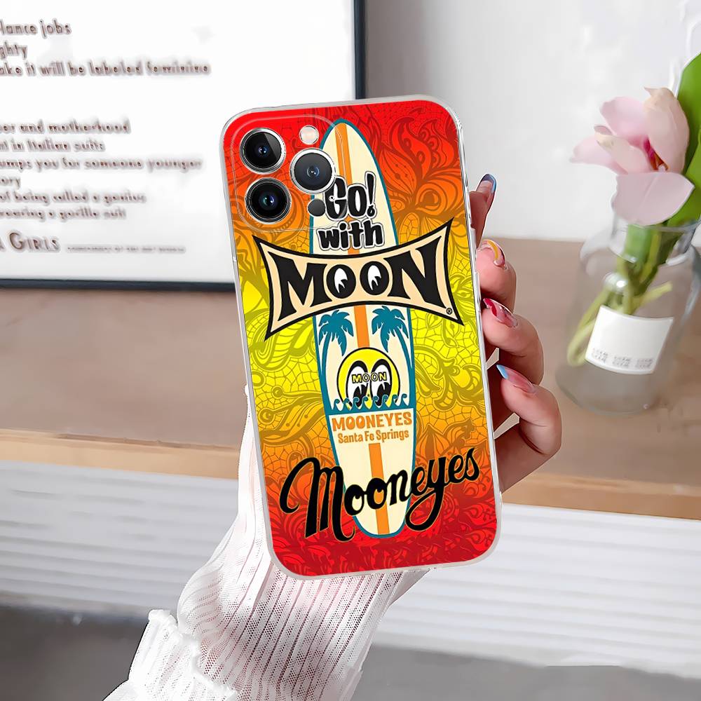 

M-Moon-eyes Luxury Transparent Phone Case For IPhone 17 Air 16 Pro Max 15 14 13 12 11Plus Shockproof Cover iPhone 11