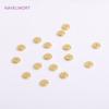 4mm 5mm 6mm 18K Gold Plating Round Flat Spacer Beads Brass Smooth Spacer Beads For Bracelet Necklace Making Findings Wholesale
