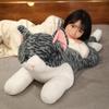 Cartoon Cat Pillow Plush: Large Meowing Sleep Companion for Kids