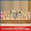 Cross-border Hot Mother's Day Creative Gift Customized Printed Acrylic Night Light with Text and Birthday Flower Ornaments