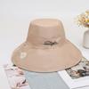 Sun Visor Embroidery Big Brim Fisherman's Hat Polyester Cotton Double-sided Daisy Sunscreen Female