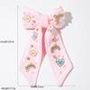 Vibrant Rainbow Patterns Bowknot With Wave Lace Trim Heart Shape Pearl Accents Sweet Hair Decorations For Cheerful Outfits