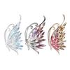 Rhinestone Butterfly Brooch Butterfly Wing Lapel Pin Sweater Cardigan Coat Business Suit Decoration Women Clothing Accessories