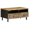 VidaXL Coffee Table Black 80x54x40 Cm Solid Raw Mango Wood, Side Table, Living Room Table, End Table, Table of 4018641