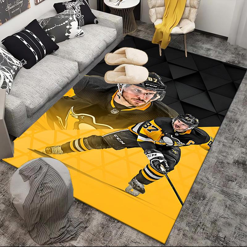 Pittsburgh Hockey Player Crosby Area Rug Suitable for Indoor And Outdoor,Carpets for Homes, Offices, Living Rooms,Home Decor,Christmas Gift