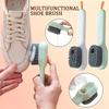 Multifunctional Liquid Dispenser Shoe Brush with Soft Bristles Cleaning Brush Soap Dispenser Plastic Handle No Electricity Needed for Bathroom Kitchen