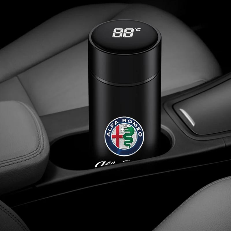 Samolepky na auto Pro Alfa Romeo Auto Chytrý displej Teplota Termoska Izolovaná láhev Pro Alfa Romeo giulia stelvio giulietta 1