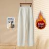 Women's Wide-Leg Velvet Thickened Sweatpants - Casual, Warm, Loose-Fit for Autumn/Winter 2025