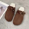 Women's Cork Baotou Slippers - Trendy Roman-Style Casual Slip-Ons In Large Sizes