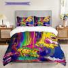 Vibrant Chaos Surreal Meltdown Bedding (1 * duvet cover + 2 * pillowcase, without core) 2D Flat Duvet cover and pillowcase Bedding set