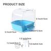 Hanging Bird Bath for Cage Transparent Shower Box Parrot Shower Perch