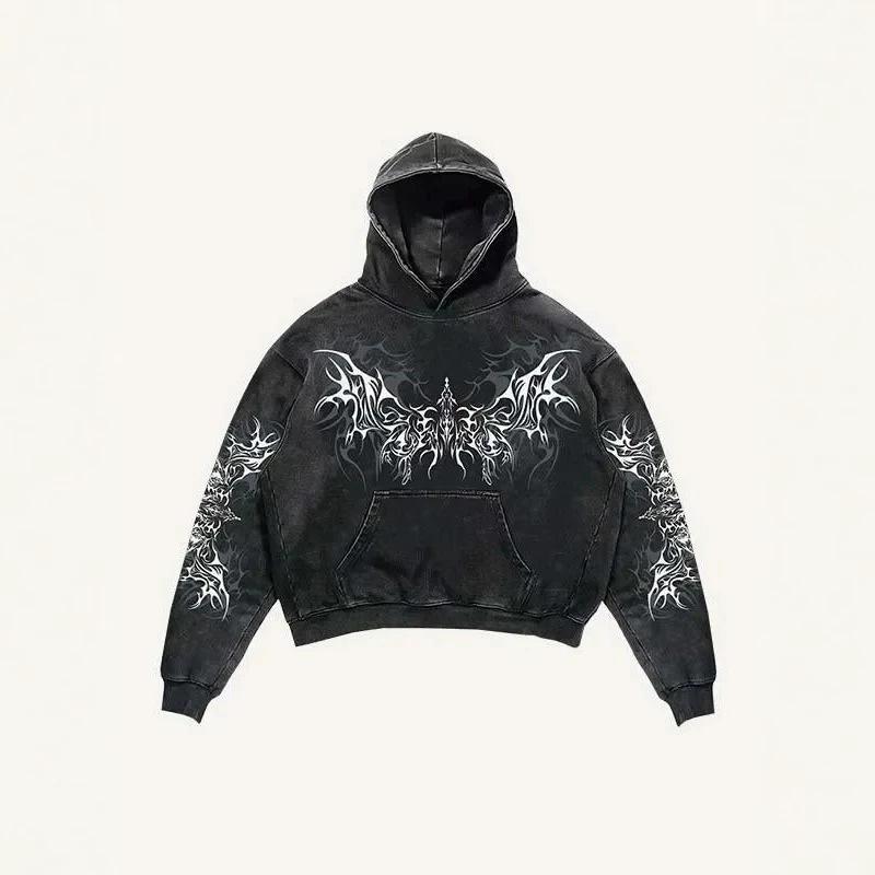 American Retro Skull Skeleton Series 3D Digital Printing Trend Hoodie Sweater
