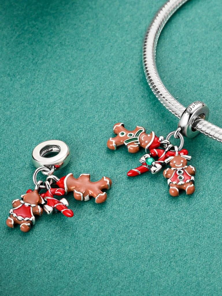Charms Plata Copper Colors Christmas Gift Snowman Beads Charm Pendant For Original Bracelet For Women Diy Jewelry Love Gift
