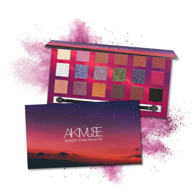 

18 цветов Aikimuse водостойкая мерцающая палитра пигментированных теней для макияжа с блестками палитра теней для век