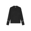 Solid Color Round Neck Pullover Casual Long Sleeve Knit Sweater Women Sweater Black F11W411415F-BK