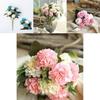 10 Heads Artificial Silk Hydrangea Fake Flowers Bouquet For Elegant Home Decor