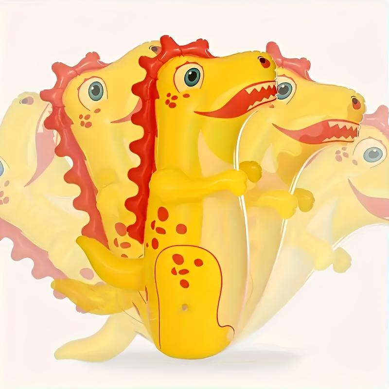 Durable Colorful 1pc Inflatable Boxing Bag Children's Vertical Non-Falling Dinosaur Toy PVC Pink/Green/Yellow for Sports and Fun