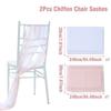 Chiffon Chair Sash Wedding Party Supplies Wedding Aisle Decorations Party Banquet Event Baby Shower Chair Decor Party Decoration