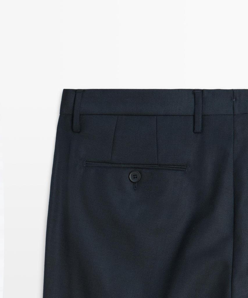 Masimodutti Cold Wool Micro Texture Suit Pants