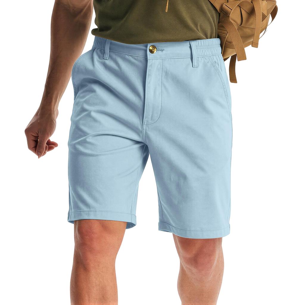 Men's Golf Dress Shorts Work Flat Front Shorts For Men With 3 Pockets Quick Dry