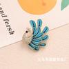 Creative and Fashionable Blue Peacock Brooch, Temperament Diamond-encrusted Retro Suit Fixed Accessories Silk Scarf Buckle Brooch