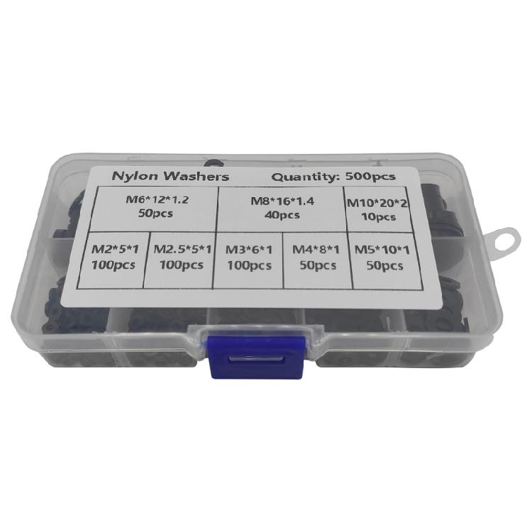 Pack of 500 Plastic Washers Washers Black Nylon Spacer Sleeves Plastic Washers