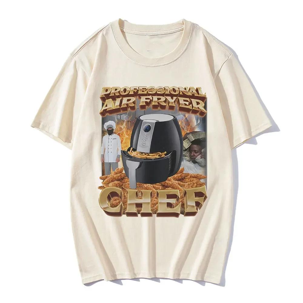 Fryer Chef Meme Graphic T-Shirt Women Fashion Hip Hop T-shirts Casual Women T Shirts Streetwear