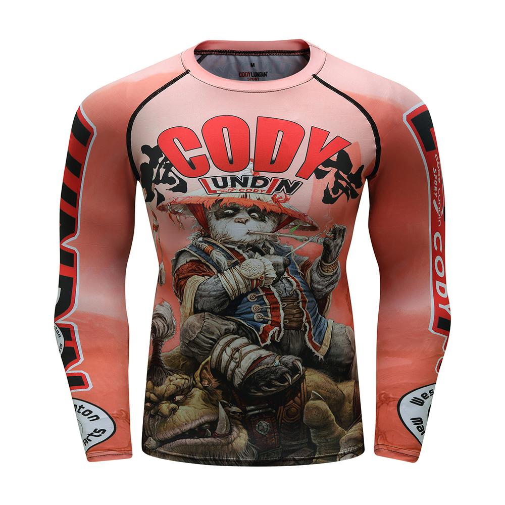 Cody Lundin Designer Men Cool Sports Shirts Jiu Jitsu Gi Rashguard Upf 50+ Cycling Running Tops Tattoo Compression Gym T-Shirts