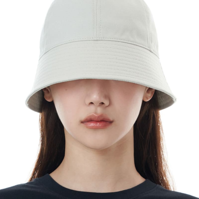 LUOESPAC Overfit Round Bucket Hat (Ivory)