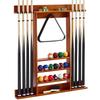 Wall-Mounted 8-Hole Billiard Cue Rack