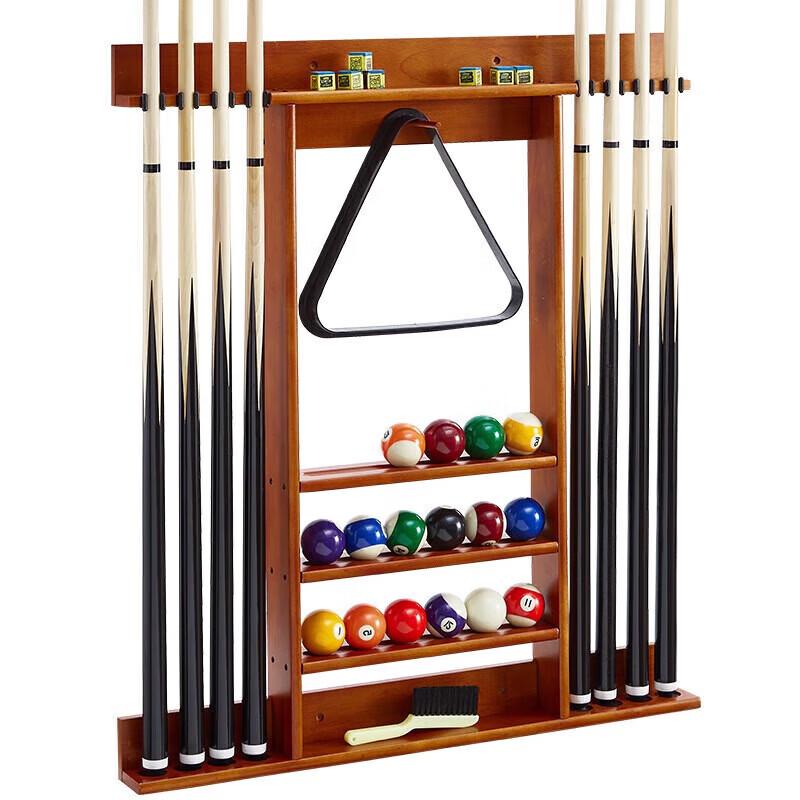 Wall-Mounted 8-Hole Billiard Cue Rack