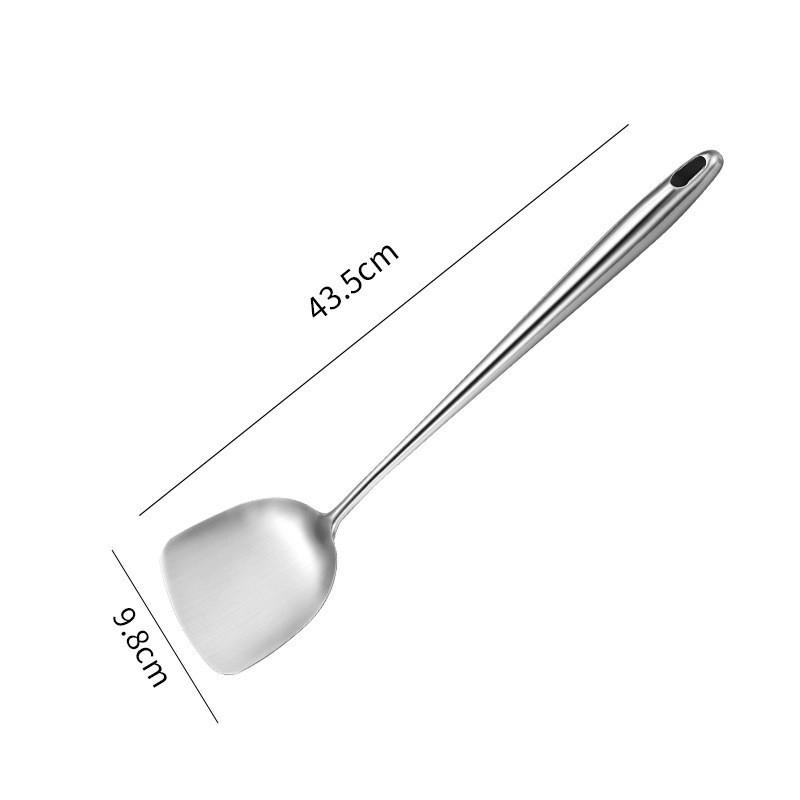 Stainless Steel Kitchen Utensil Soup Ladle Solid & Slotted Turner Wok Spatula Kitchen Colander Strainer with Ergonomic Handle