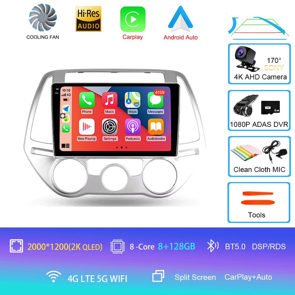 Car Radio Android 14 Carplay Auto Multimedia Player For Hyundai I20 2010 2012 2013 2014 DSP Autoradio GPS Stereo 2din Head Unit