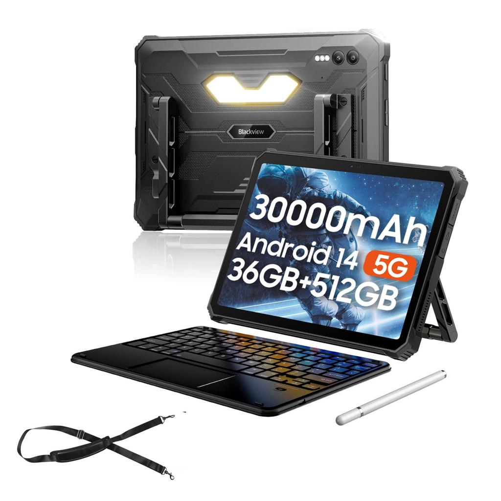 Blackview Active 10 Pro 5G Robuste Nettbrett Android 14 11-tommers Skjerm 12+24 GB RAM 256/512GB ROM Nettbrett 30000mAh