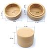 Round Pocket Size Wood Ring Box Lightweight Portable Jewelry Case for Engagement Proposal Wedding Anniversary Gift