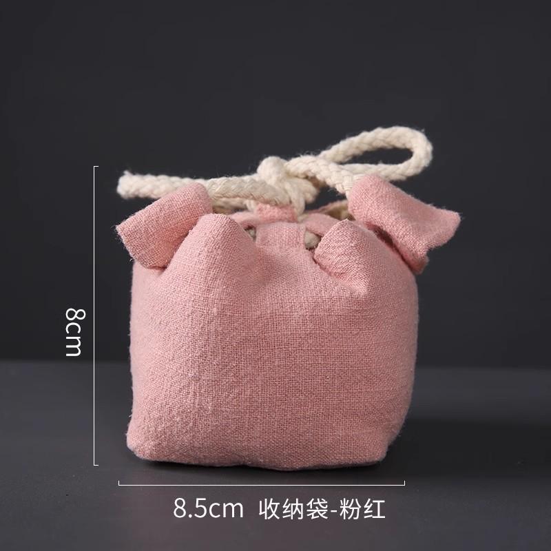Handmade Retro Tea Cup Bag, Master Cup, Single Cup Bag, Storage Bag, Small Cloth Bag, Handbag, Thickened Cloth Bag, Storage Bag