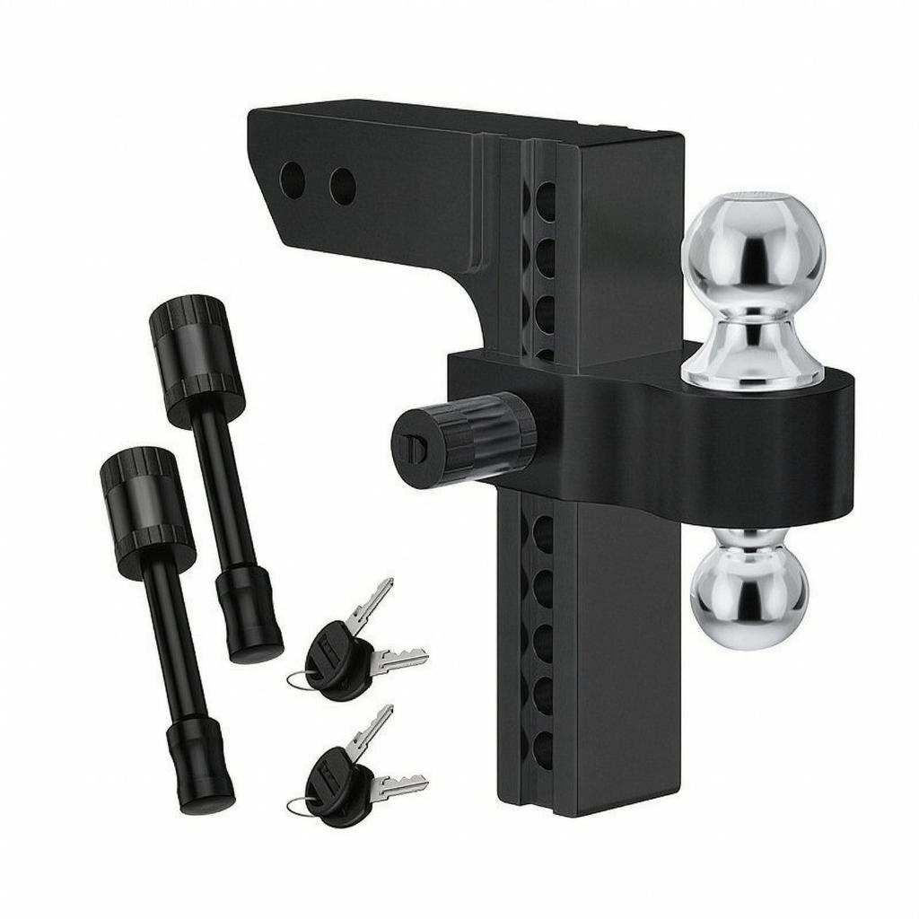 Adjustable Trailer Hitch Ball Mount Strong Secure