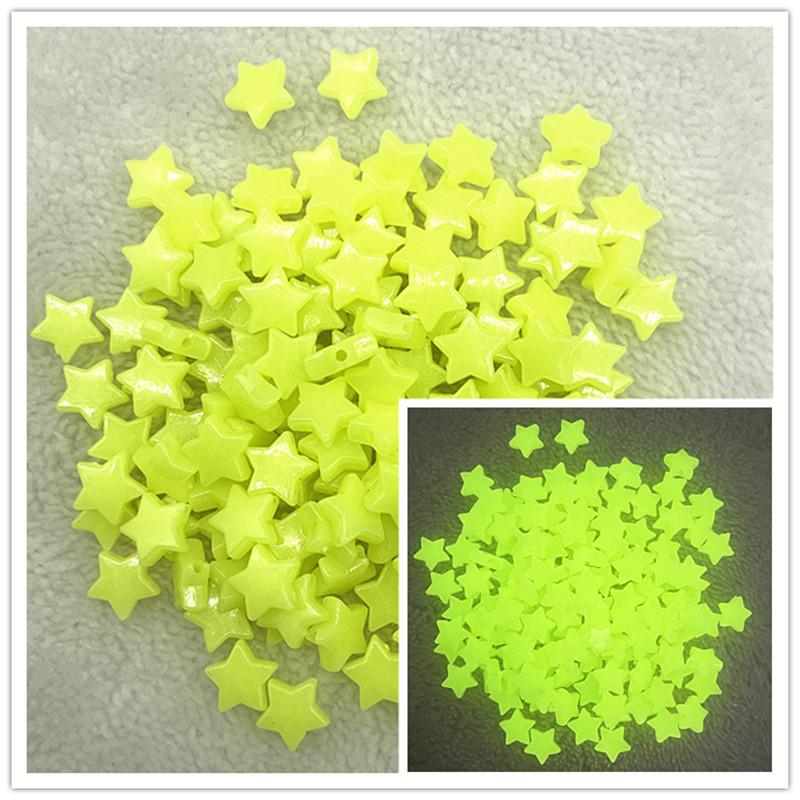 50pcs 11mm Strong Luminous Beads Glow In The Dark Fishing Loose Spacer Beads for Jewellery Marking DIY Bracelet Accessories