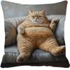 Vibrant Bohemian Style Short Plush Pillow Cover 45x45cm Charming Kitten Living Room Bedroom Decor (Pillow Insert Not Included)