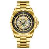 Mens Quartz Watches Top Brand Luxury Stainless Steel Waterproof Hollow Out Male Wristwatches