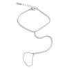Yhpup Trendy Stainless Steel Zircon Beads Back of Hand Chain Finger Bracelet Fashion Chic Sexy Jewelry Waterproof Wholesale Gift