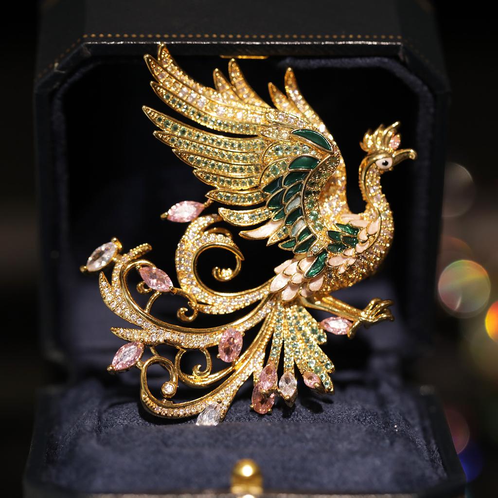 TIANSHE Original Customization Luxury Phoenix Brooch Souvenir Gift High-end Exquisite Animal Clothing Accessories
