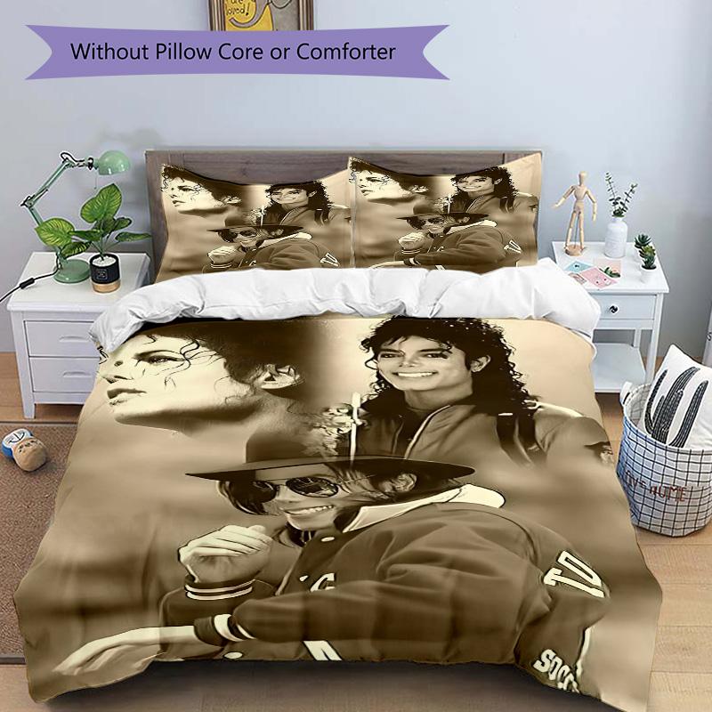 Michael Jackson'S Legacy Print 3Pcs Bedding Setduvet Cover With 2 Bedropillowcase Home Birthday Gift