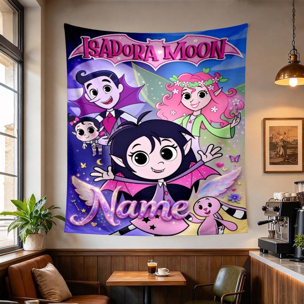Custom Name Isadora Moon Tapestry Wall Hanging for Bedroom, Living Room & Dorm Decor, Modern Home Wall Art