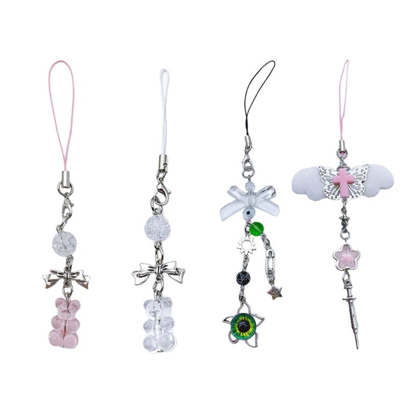 Y2k Style Phone Lanyard Strap Cute Bag Charm Phone Pendant Anti Lost Phone Chain Alloy Material Suitable for Phone Bag