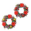 Decorative Artificial Christmas Wreath 40cm Floral Garland for Front Door Wall Indoor Outdoor Party Accent